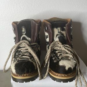 Michel Jordi Geneve Ethno Cow Hide Leather Hiking Boots